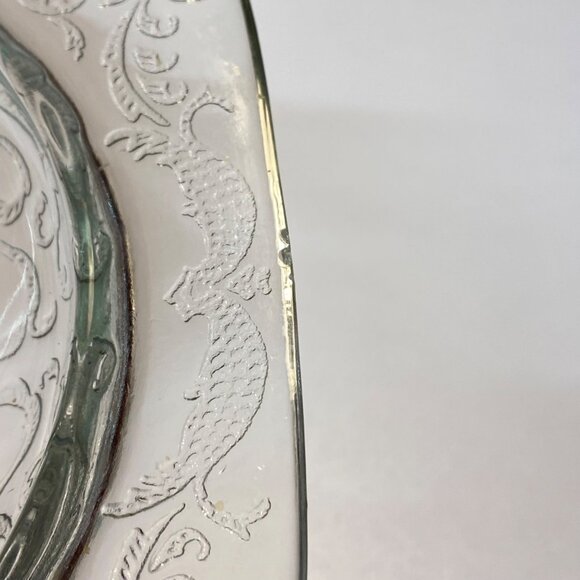 Vintage Federal Depression Glass Clear Madrid Square Soup Bowl 1930's 7 inches - Picture 7 of 11